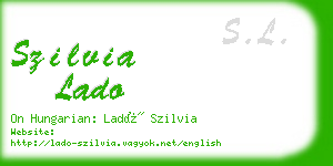 szilvia lado business card